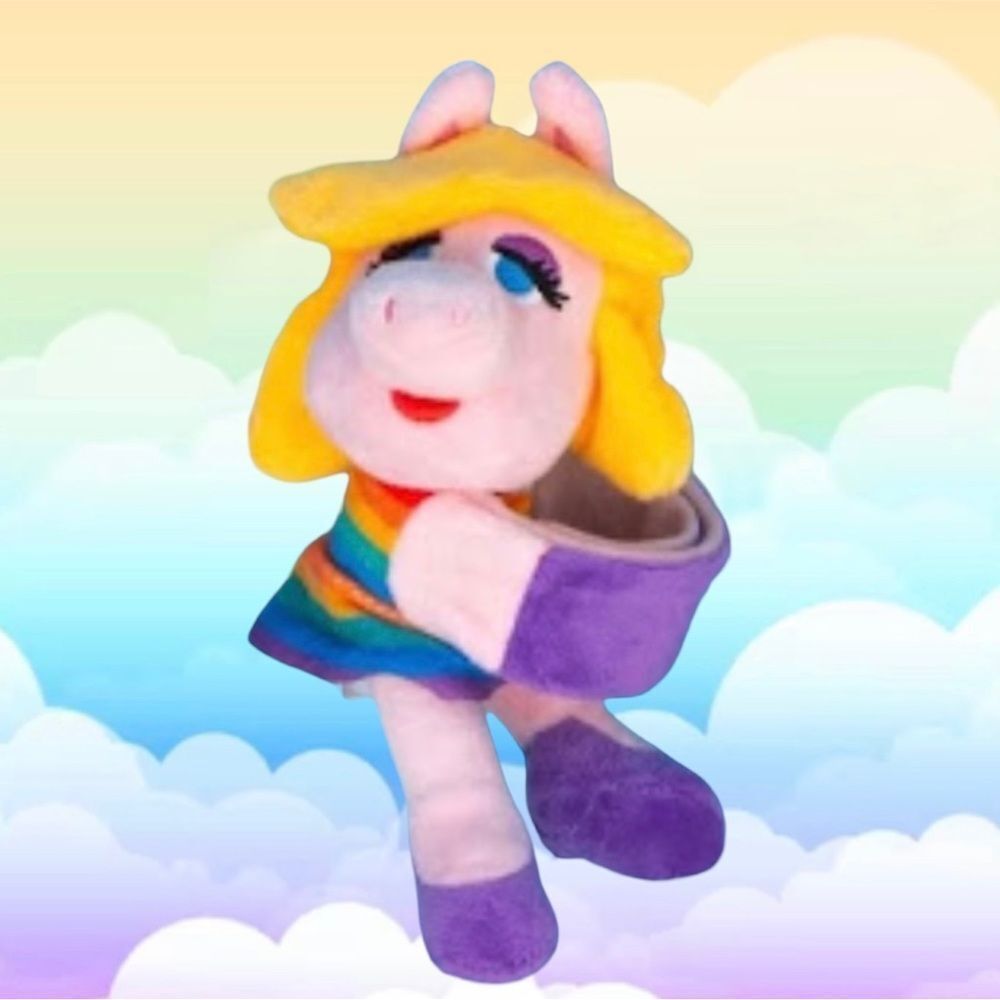 Disney Pride Cutie Cuff Rainbow MISS PIGGY NEW Plush Toy